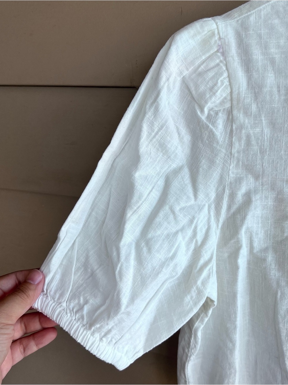 Abound White 100% Cotton Crop Top Size S Breathable Summer Casual - Picture 2 of 5